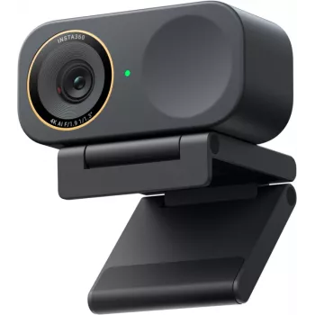 Insta360 Link2C Pro Webcam 4K UHD com IA com gimbal de 3 eixos, autofoco por deteção de fase, dois microfones com redução de ruído, branco LINK2CPRO02