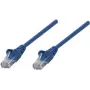 Intellinet cabo de rede Cat6 UTP, ficha RJ-45 macho para ficha RJ-45 macho, 25 cm, azul, proteção anti-dobra moldada 739931