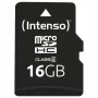 Cartão de memória Intenso 16GB MicroSDHC Class 4 com adaptador SD, até 21 MB/s de velocidade de leitura, preto