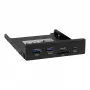 Inter-Tech Argus CI-21 Leitor de cartões interno, baia de 3,5 polegadas, USB 2.0, multi-cartão (88884141)