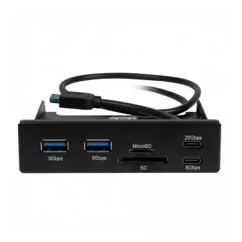 Leitor de cartões interno Inter-Tech Argus CI-22 para baía de 3,5 polegadas, USB 2.0, multi-cartão – preto