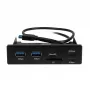 Leitor de cartões interno Inter-Tech Argus CI-22 para baía de 3,5 polegadas, USB 2.0, multi-cartão – preto