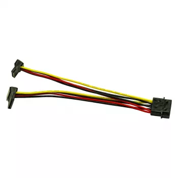 Inter-Tech cabo adaptador de alimentação Molex para 2x SATA 90°, 0,15 m