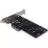 Inter-Tech Placa adaptadora PCIe KT015 PCIe x4 para M.2 NVMe + SATA para M.2