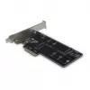 Inter-Tech Placa adaptadora PCIe KT015 PCIe x4 para M.2 NVMe + SATA para M.2