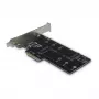 Inter-Tech Placa adaptadora PCIe KT015 PCIe x4 para M.2 NVMe + SATA para M.2
