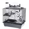 Gaiola para hamsters INZ INTER-ZOO Rocky Plus preta 420x290x550 mm