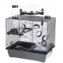 Gaiola para hamsters INZ INTER-ZOO Rocky Plus preta 420x290x550 mm