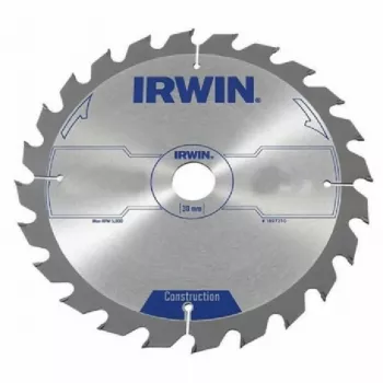 Disco de serra IRWIN Construction Series 250 mm x 30 mm furo, 60 dentes TCT, ATB, corte de madeira