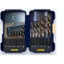 Conjunto de 15 brocas helicoidais HSS IRWIN TURBOMAX PRO, 1,5–10 mm, DIN 338, afiação em cruz, metal/madeira/plástico