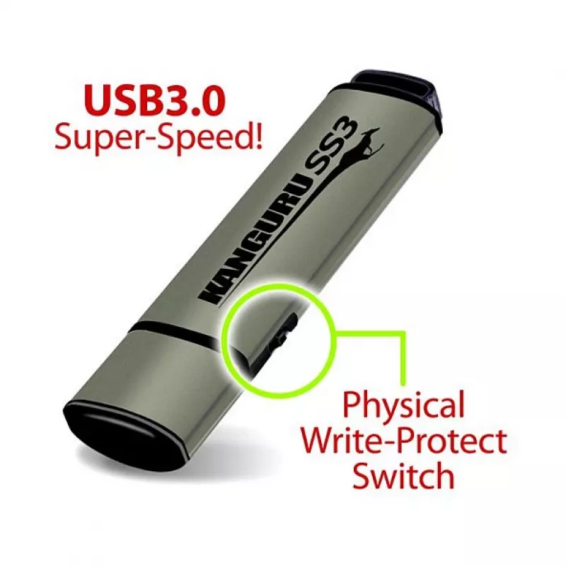 Pen USB com encriptação de hardware ISTORAGE STICK Kanguru SS3 32GB USB 3.2 Gen 1