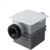IVENSIS ISN32 Fecho hídrico de condensados encastrado 100x100 - ABS branco, saída de 32mm, fecho de odores