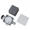 IVENSIS ISN32 Fecho hídrico de condensados encastrado 100x100 - ABS branco, saída de 32mm, fecho de odores