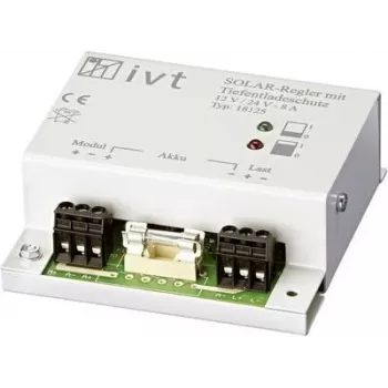 Controlador de carga solar IVT 12/24 V, 8 A, PWM