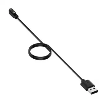 Cabo de alimentação universal USB iWear CH2 1m para smartwatch, carregador magnético 2 pinos 4mm