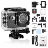 iWear K1 Câmara de ação Wi-Fi Ultra HD 4K 16MP com telecomando e ecrã LCD de 2 polegadas e conjunto de fixação de 8 peças