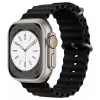 Pulseira iWear S1 Grooved Soft Silicone 20mm para Apple Watch 49mm / 45mm / 44mm / 42mm preta