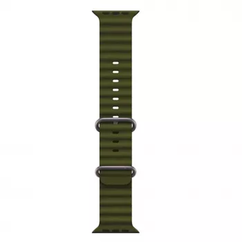 Pulseira iWear S1 Grooved Soft Silicone 20mm para Apple Watch 49mm / 45mm / 44mm / 42mm verde caqui