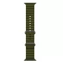 Pulseira iWear S1 Grooved Soft Silicone 20mm para Apple Watch 49mm / 45mm / 44mm / 42mm verde caqui