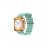 iWear bracelete em silicone macio ranhurada S1 de 20mm para Apple Watch 49mm / 45mm / 44mm / 42mm verde-claro
