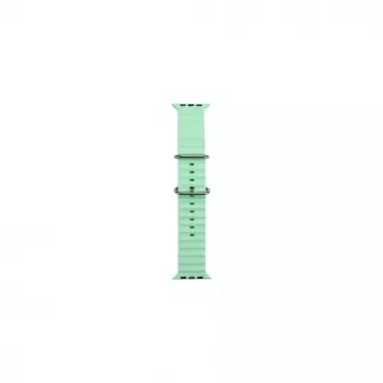 iWear bracelete em silicone macio ranhurada S1 de 20mm para Apple Watch 49mm / 45mm / 44mm / 42mm verde-claro