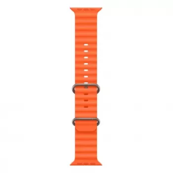 Correia iWear S1 Grooved Soft Silicone 20mm para Apple Watch 49mm / 45mm / 44mm / 42mm Laranja