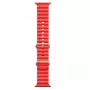 iWear Bracelete de silicone macio ranhurada S1 20mm para Apple Watch 49mm / 45mm / 44mm / 42mm vermelha