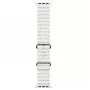 Pulseira de silicone macio ranhurada iWear S1 20mm para Apple Watch 49mm / 45mm / 44mm / 42mm branca