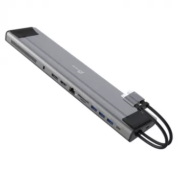 Docking station j5create JCD552 M.2 NVMe USB-C 3.2 Gen 2x2 com 100W PD, HDMI e DisplayPort