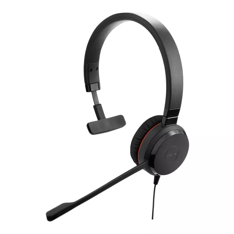 Jabra Evolve 20 Special Edition MS Mono headset com fios USB-C - almofadas de couro sintético, USB-C, silenciamento e volume em linha, certificado Microsoft (4993-823-389)