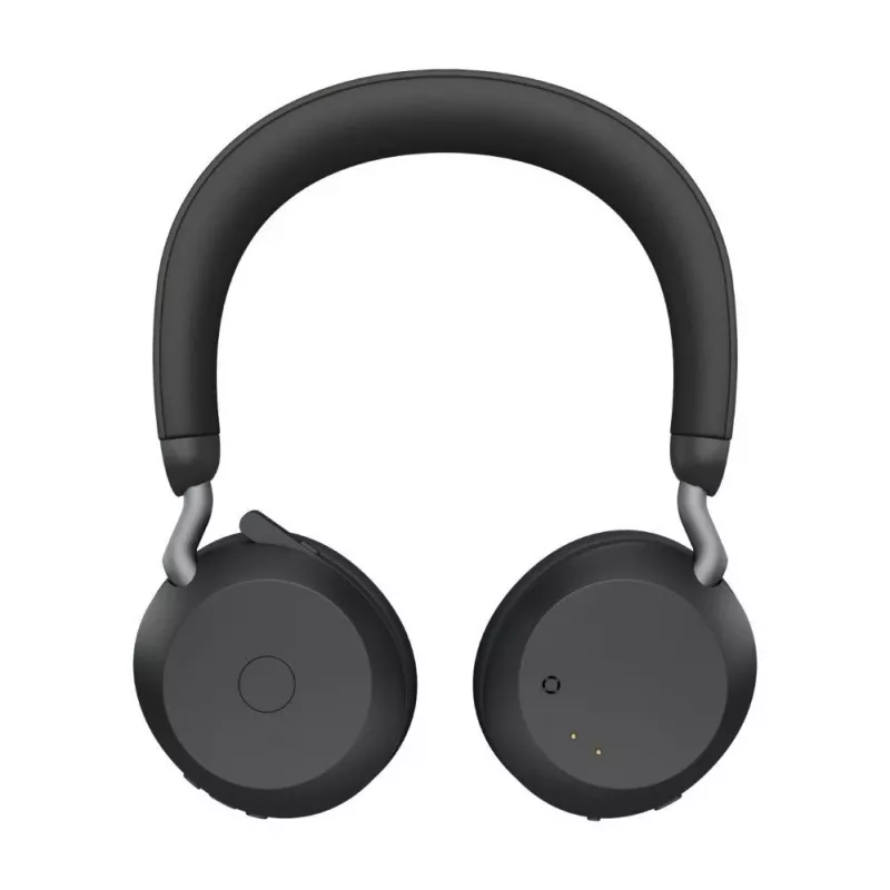 Jabra Evolve2 75 Headset Bluetooth Sem Fios com Cancelamento Ativo de Ruído, Certificado Microsoft Teams, Preto