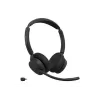 Jabra Evolve3 45 UC Stereo auscultadores com microfone, Link 390c, base de carregamento, preto