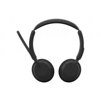 Jabra Evolve3 45 MS Stereo auscultadores com microfone, Link 390c, base de carregamento, preto