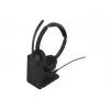 Jabra Evolve3 45 MS Stereo auscultadores com microfone, Link 390c, base de carregamento, preto