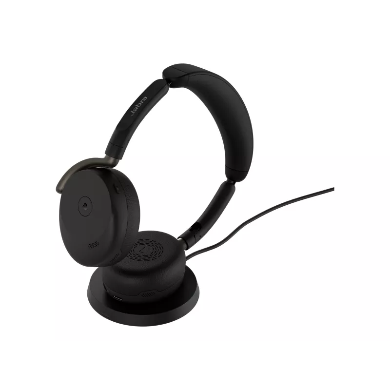 Jabra Evolve3 65 Flex Link 390a MS auscultador com base de carregamento sem fios
