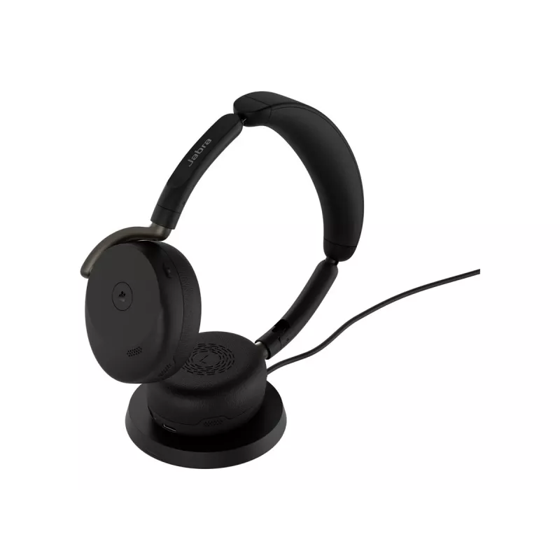 Jabra Evolve3 65 Flex Link 390c MS auscultador com base de carregamento sem fios
