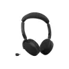 Jabra Evolve3 65 Flex MS headset on-ear Bluetooth sem fios com adaptador Link 390c, preto