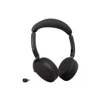 Jabra Evolve3 65 Flex MS headset on-ear Bluetooth sem fios com adaptador Link 390c, preto