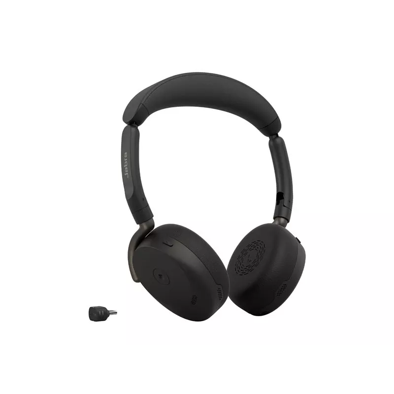 Jabra Evolve3 65 Flex MS headset on-ear Bluetooth sem fios com adaptador Link 390c, preto