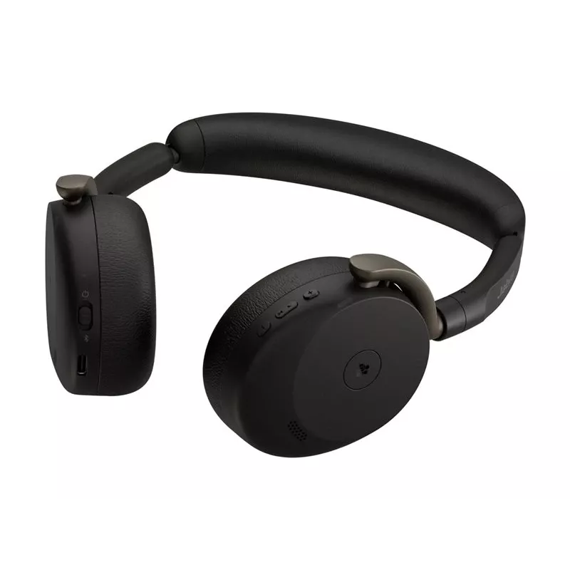 Jabra Evolve3 65 Flex MS headset on-ear Bluetooth sem fios com adaptador Link 390c, preto