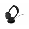 Jabra Evolve3 65 Flex UC auscultadores com microfone, Link 390c, base de carregamento sem fios, preto