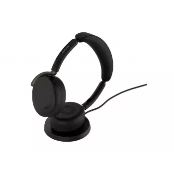 Jabra Evolve3 65 Flex UC auscultadores com microfone, Link 390c, base de carregamento sem fios, preto