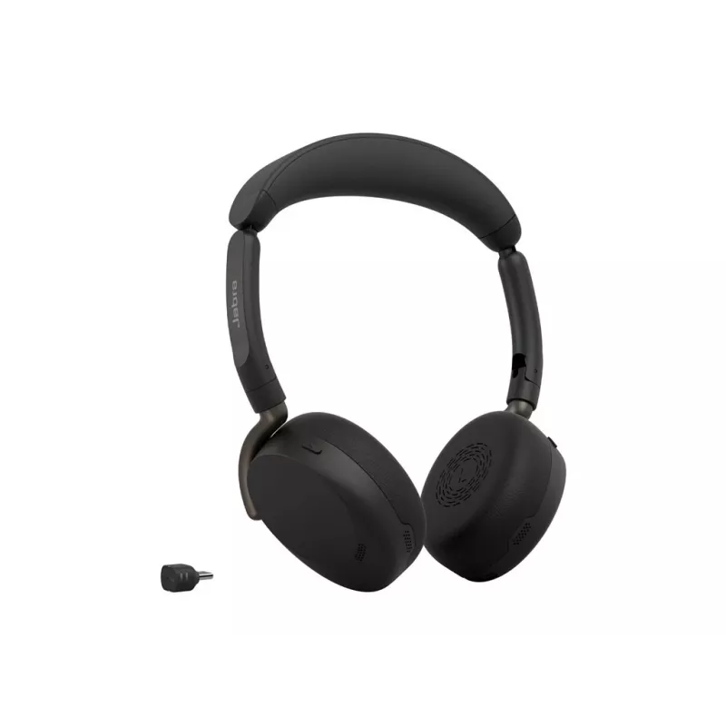 Jabra Evolve3 65 Flex Headset Bluetooth sem fios com ANC híbrido, dongle USB-C Jabra Link 390c, certificado UC, preto