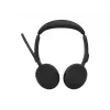 Jabra Evolve3 65 Stereo Link 390a MS headset on-ear sem fios com Bluetooth e adaptador USB-A, otimizado para Microsoft Teams, preto