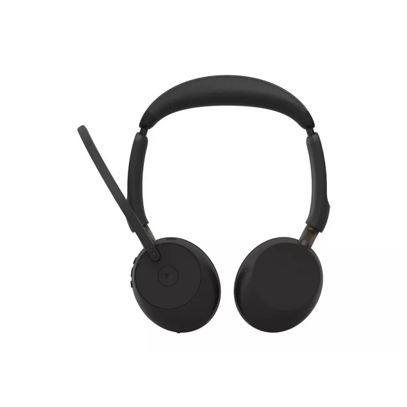 Jabra Evolve3 65 Stereo Link 390a MS headset on-ear sem fios com Bluetooth e adaptador USB-A, otimizado para Microsoft Teams, preto