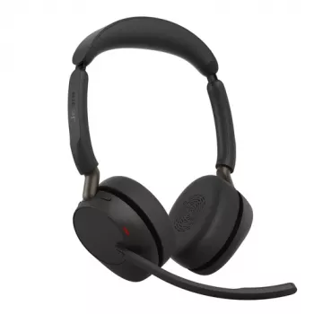 Jabra Evolve3 65 Stereo Link 390a Headset sem fios UC, preto, certificado Microsoft Teams