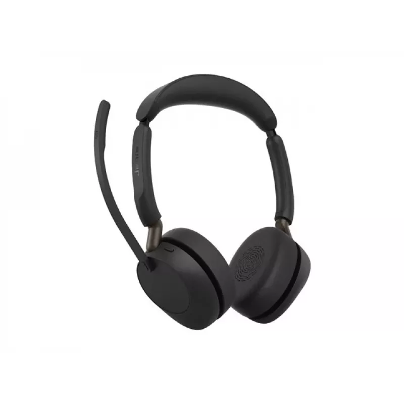 Jabra Evolve3 65 Stereo Link 390a Headset sem fios UC, preto, certificado Microsoft Teams