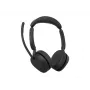 Jabra Evolve3 65 Stereo Link 390a Headset sem fios UC, preto, certificado Microsoft Teams
