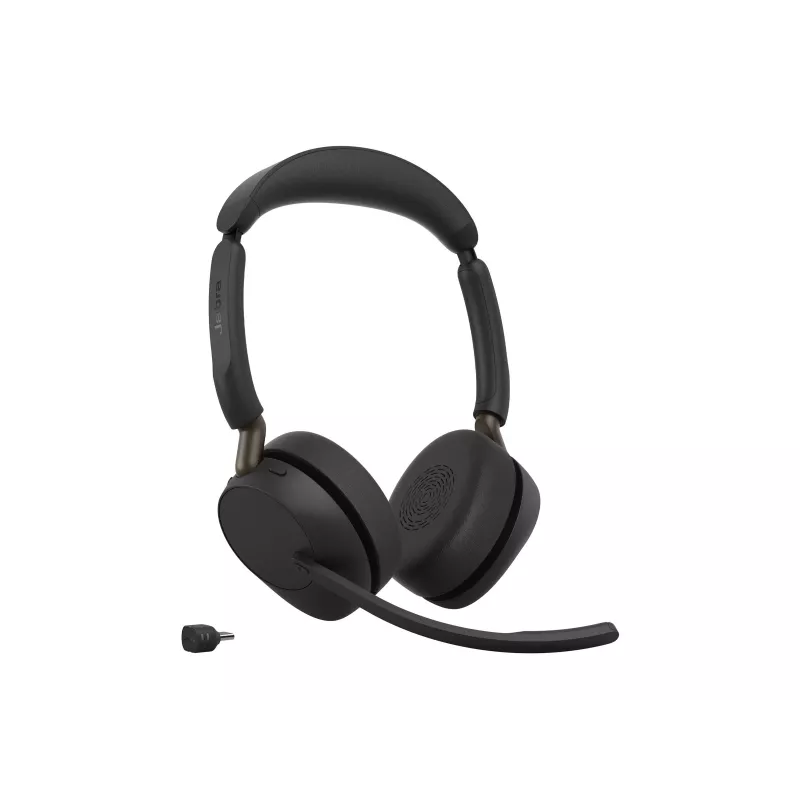 Jabra Evolve3 65 UC Stereo auscultadores com microfone, Link 390c, preto