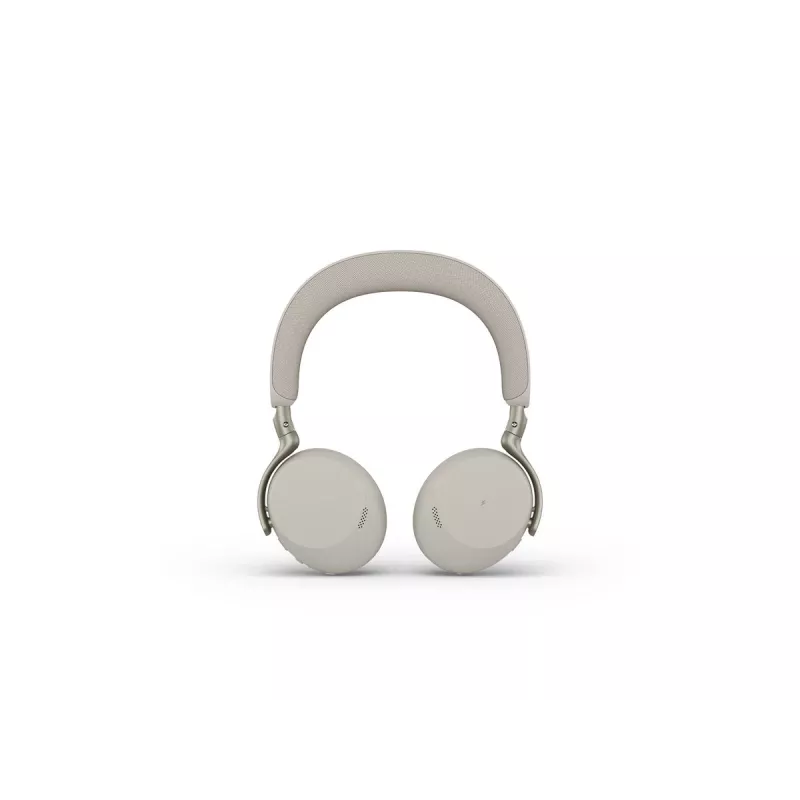 Jabra Evolve3 75 UC headset Bluetooth on-ear sem fios com cancelamento de ruído e adaptador Link 390c (Warm Grey)